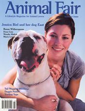 Animal Fair Magazine cover of Jessica Biel with article on artist Susan Calvert