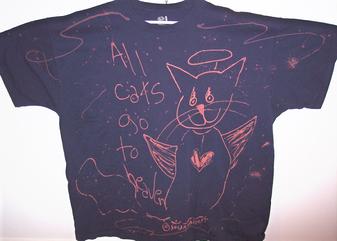 happy smiling cat angel shirt