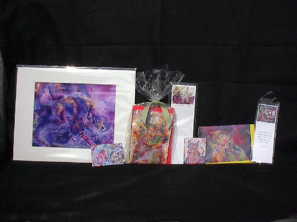 Packaging--(L to R) Print, Magnet, Note Cards, List Pad, Magnet, Single Card, Bookmark